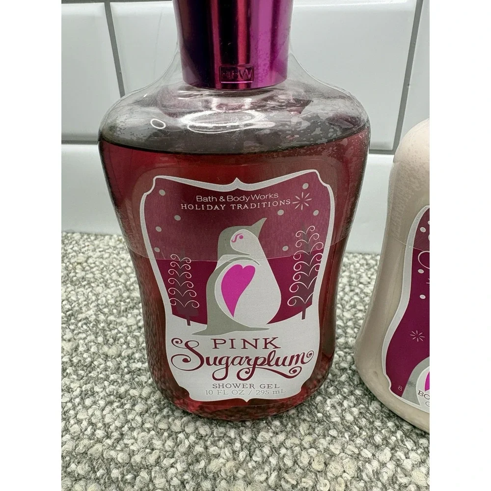 Bath Body Works Sugar Plum Shower Gel Plus Lotion 10 And 8 Oz New Sealed